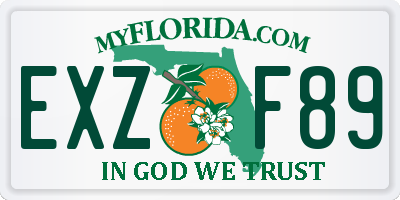 FL license plate EXZF89