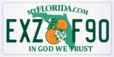 FL license plate EXZF90