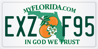 FL license plate EXZF95