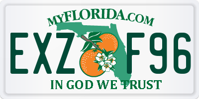 FL license plate EXZF96
