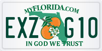 FL license plate EXZG10