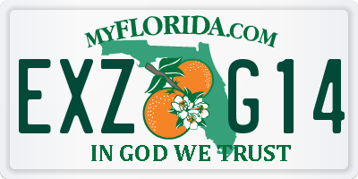 FL license plate EXZG14