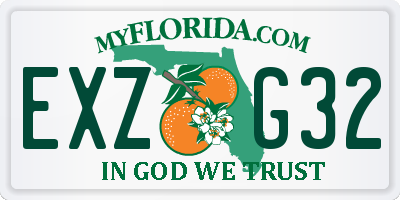 FL license plate EXZG32