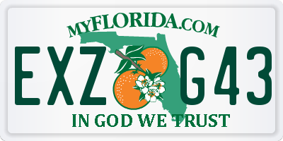 FL license plate EXZG43