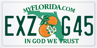 FL license plate EXZG45