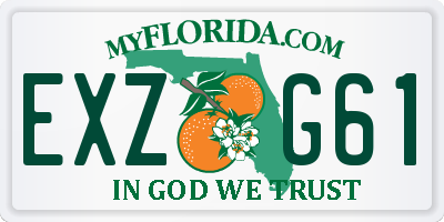 FL license plate EXZG61