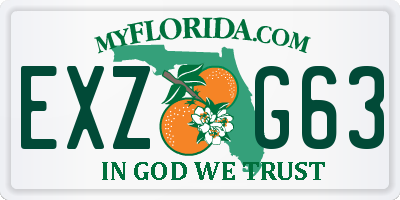 FL license plate EXZG63