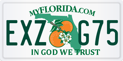 FL license plate EXZG75