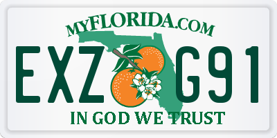 FL license plate EXZG91