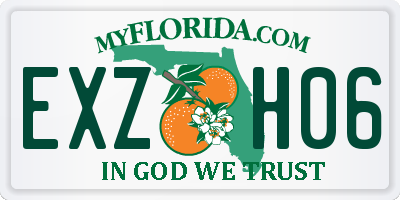 FL license plate EXZH06