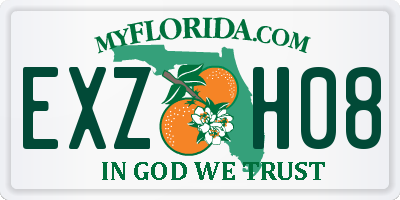 FL license plate EXZH08