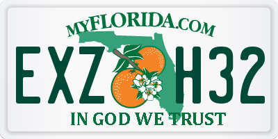 FL license plate EXZH32