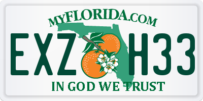 FL license plate EXZH33