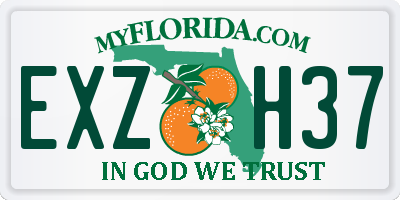 FL license plate EXZH37