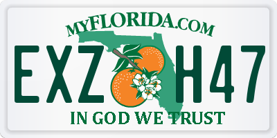 FL license plate EXZH47