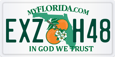 FL license plate EXZH48