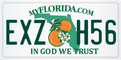 FL license plate EXZH56
