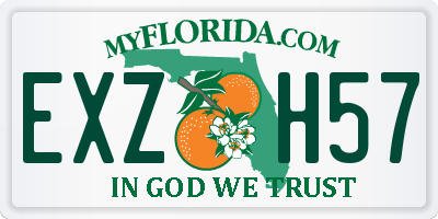 FL license plate EXZH57