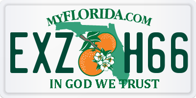 FL license plate EXZH66