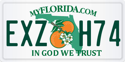 FL license plate EXZH74