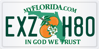 FL license plate EXZH80