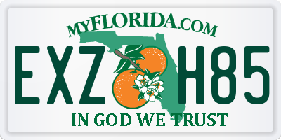 FL license plate EXZH85