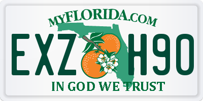FL license plate EXZH90