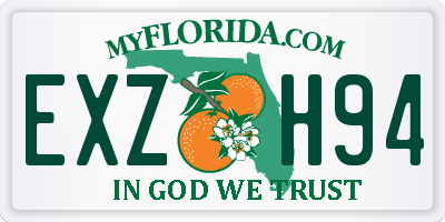 FL license plate EXZH94