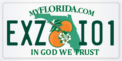 FL license plate EXZI01