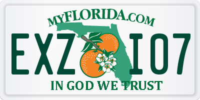FL license plate EXZI07