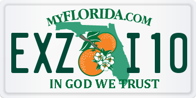 FL license plate EXZI10