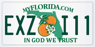 FL license plate EXZI11