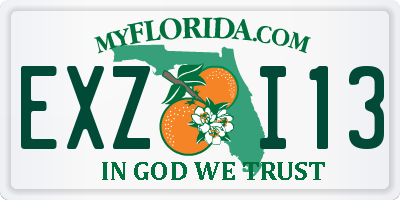 FL license plate EXZI13