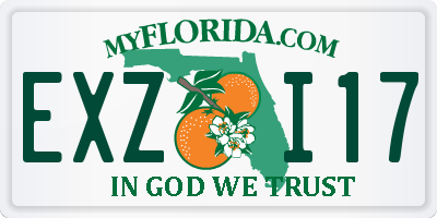 FL license plate EXZI17