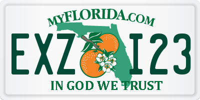 FL license plate EXZI23