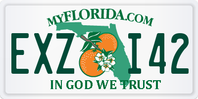 FL license plate EXZI42