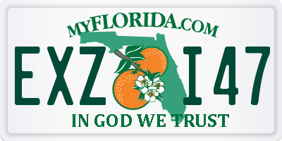 FL license plate EXZI47
