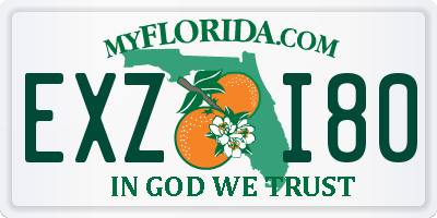 FL license plate EXZI80
