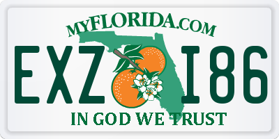 FL license plate EXZI86
