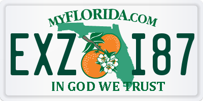 FL license plate EXZI87