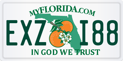 FL license plate EXZI88