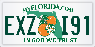 FL license plate EXZI91
