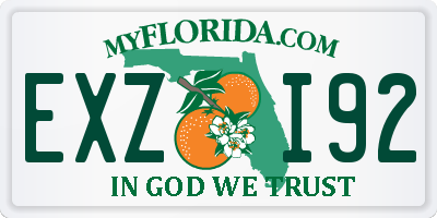 FL license plate EXZI92