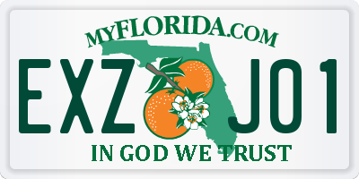 FL license plate EXZJ01