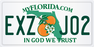 FL license plate EXZJ02