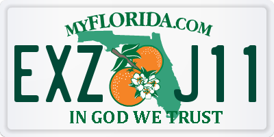 FL license plate EXZJ11