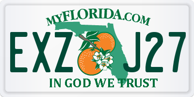 FL license plate EXZJ27