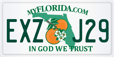 FL license plate EXZJ29