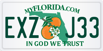 FL license plate EXZJ33