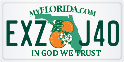 FL license plate EXZJ40